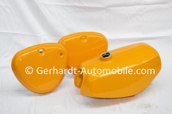 Lackset Tank Set + Seitendeckel für Simson S51 S50 S70 Kraftstoffbehälter und Seitendeckel gelb